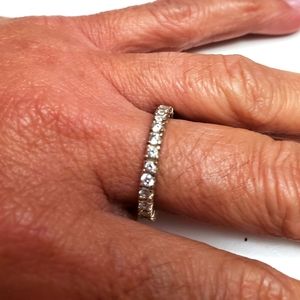 Diamonds ring white gold 14kt.